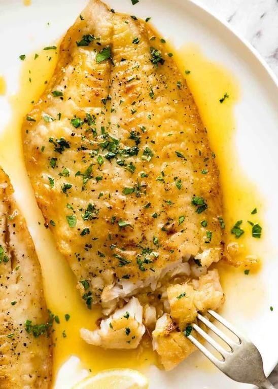 Pan-Seared Hake with Lemon Butter Sauce