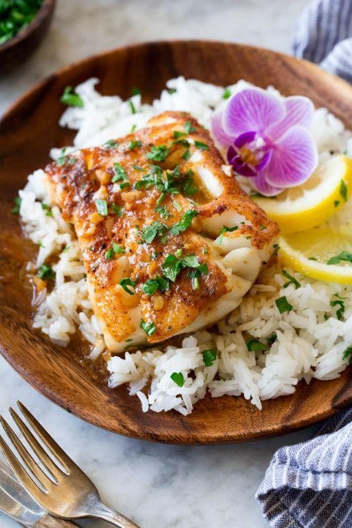 Pan-Seared Pacific Cod with Lemon Butter Sauce