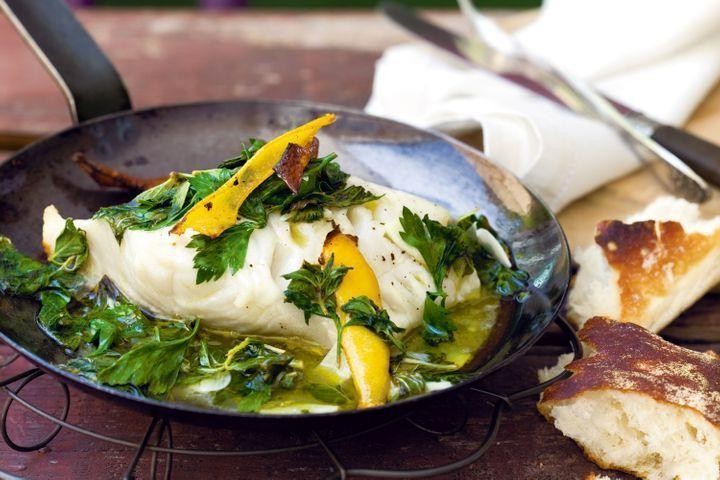 Pan-Seared Pompano with Herb Sauce