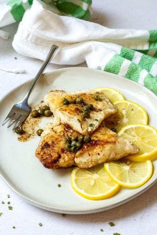 Pan-Seared Rockfish with Lemon Butter Sauce