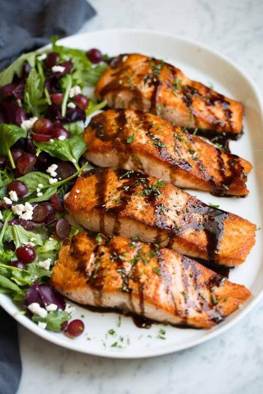 Pan-Seared Salmon with Balsamic Reduction