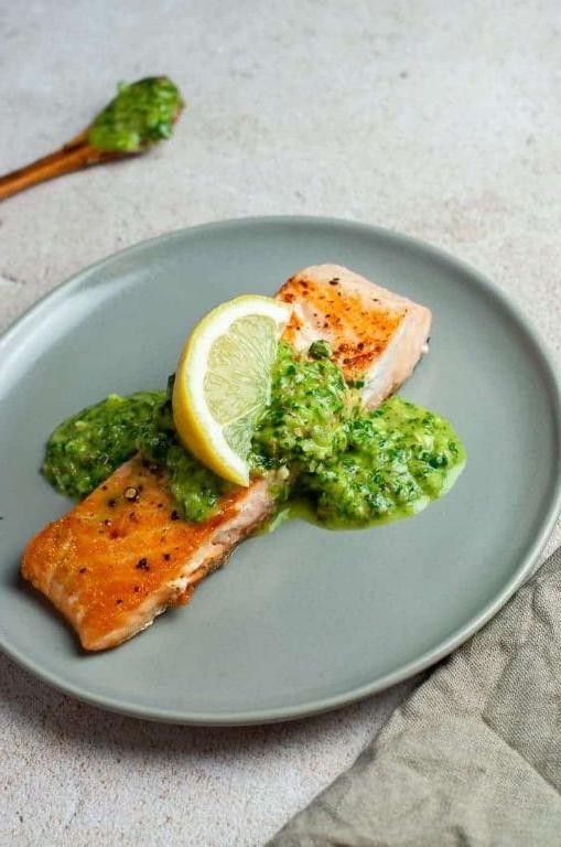 Pan-Seared Salmon with Chimichurri Sauce