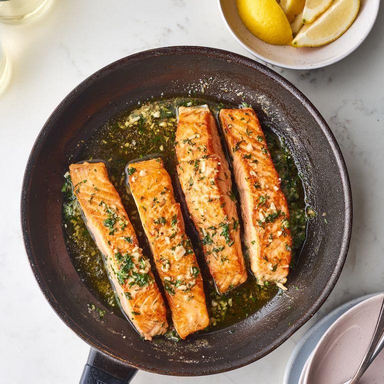 Pan-Seared Salmon with Garlic Butter