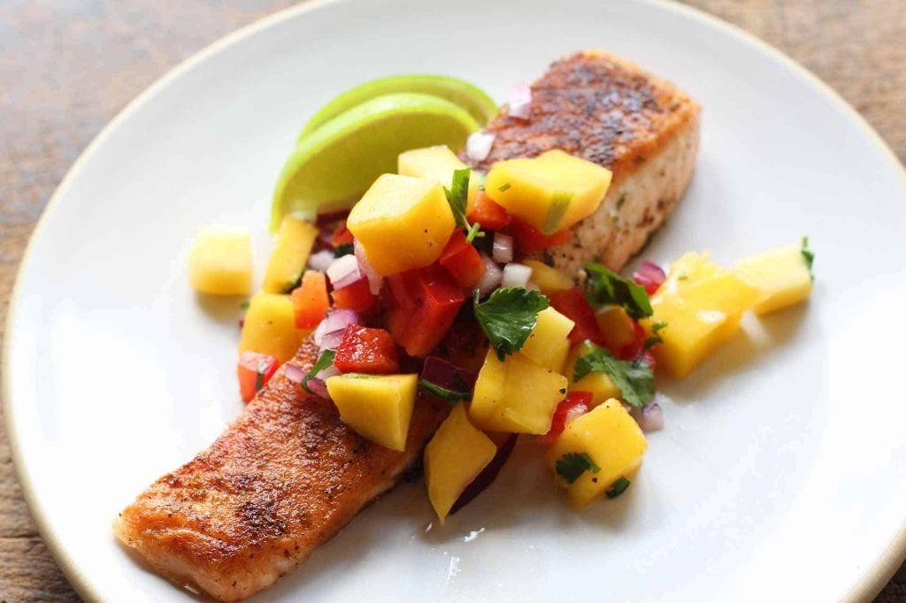 Pan-Seared Salmon with Mango Salsa
