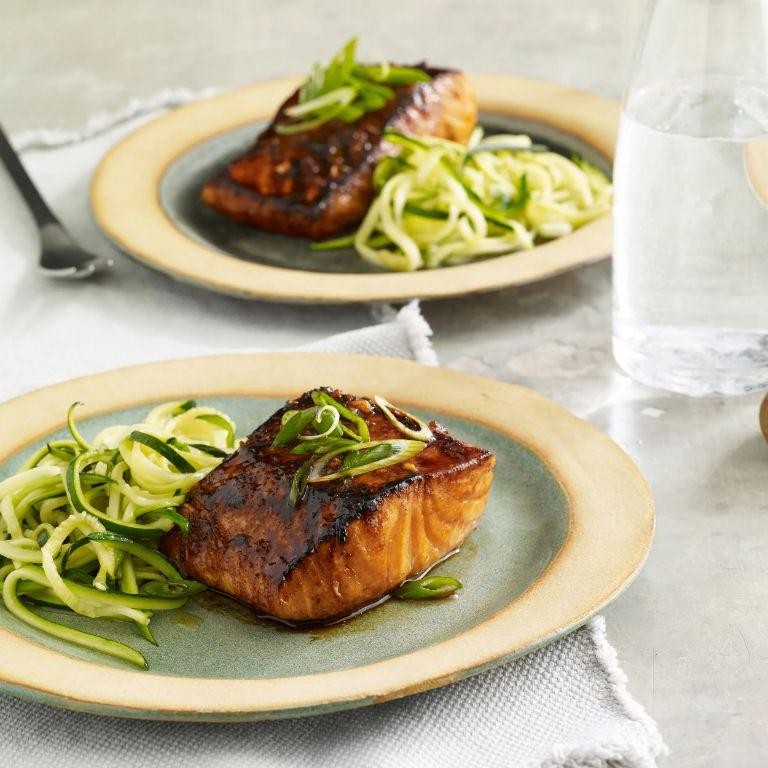 Pan-Seared Salmon with Spicy Sriracha Glaze