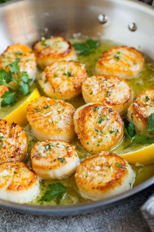 Pan-Seared Scallops with Garlic Herb Butter