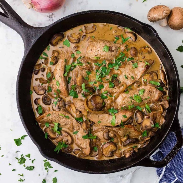 Pan-Seared Veal Marsala with White Wine Reduction