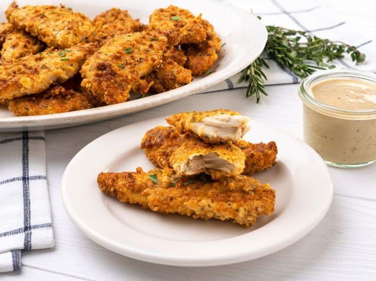 Parmesan Crusted Keto Chicken Tenderloins