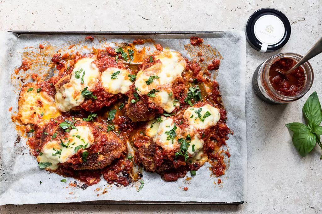 Parmesan-Crusted Chicken with Truffle Oil