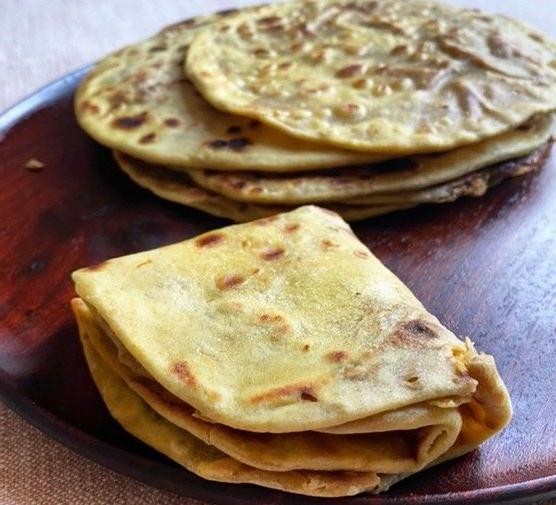 Paruppu Poli with Lentil and Jaggery Filling