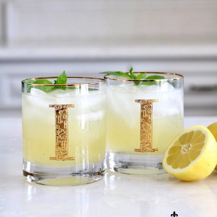 Peach Basil Vodka Gimlet