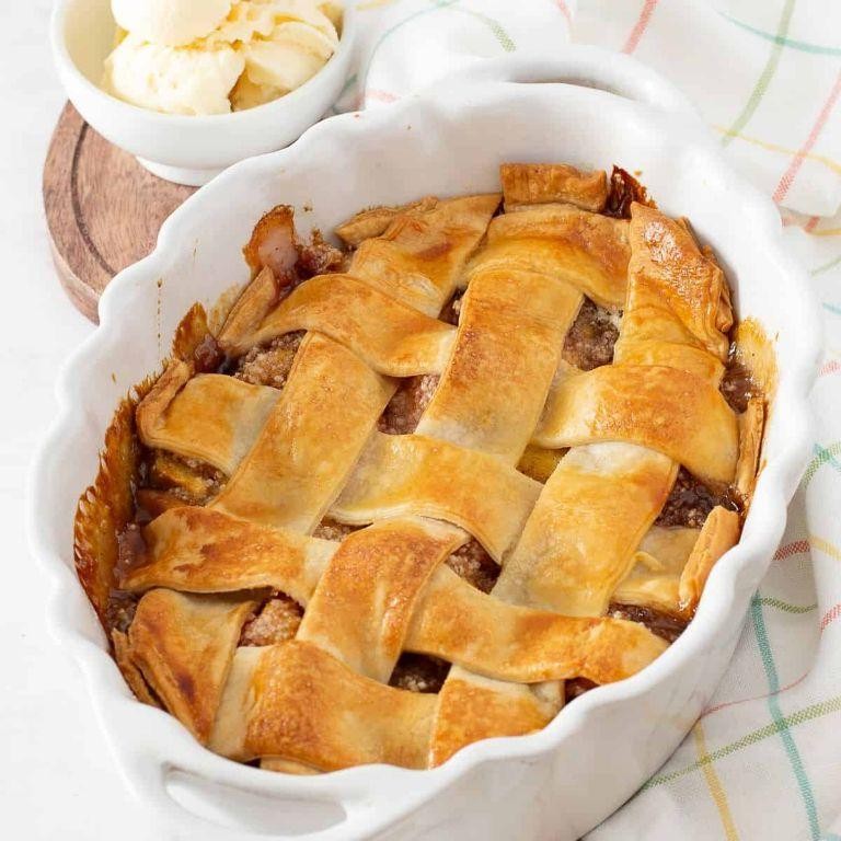 Peach Cobbler with Frozen Crust
