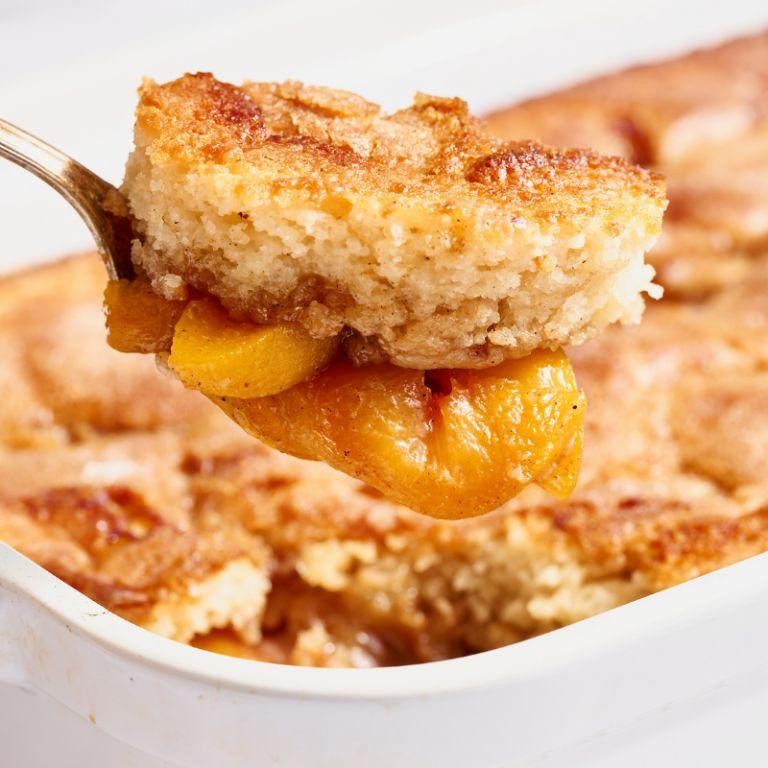 Peach Cobbler with a Buttery Crust