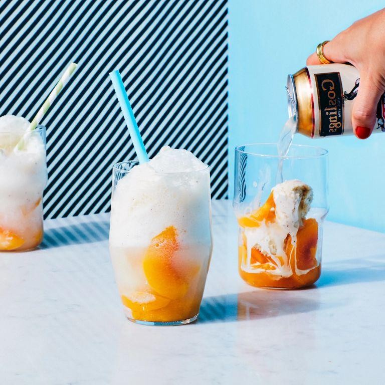 Peach Ice Cream Ginger Beer Float