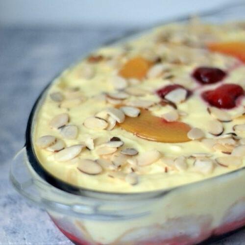 Peach Melba Jello Pudding with Cool Whip