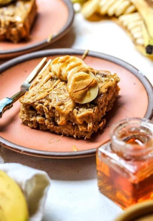 Peanut Butter Banana Baked Oatmeal