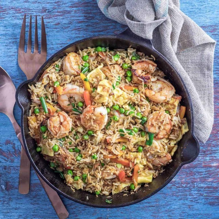 Peruvian Fried Rice with Seafood