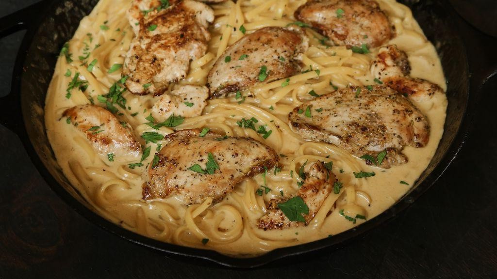 Pheasant Breast Pasta with Creamy Alfredo Sauce