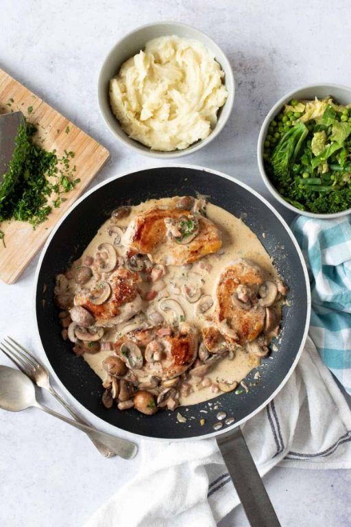 Pheasant Breast with Creamy Mustard Sauce