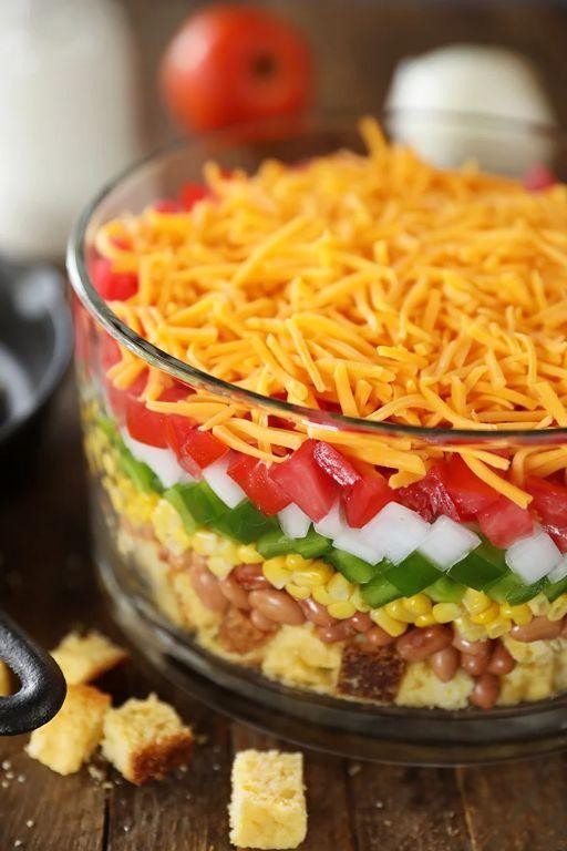 Pimento Cheese Cornbread Salad