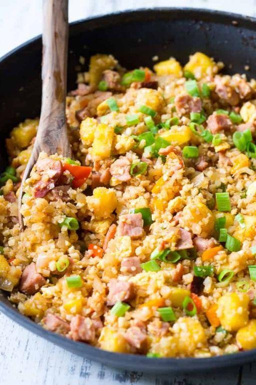 Pineapple Fried Cauliflower Rice Wok