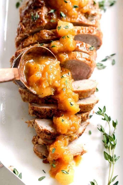 Pineapple Glazed BBQ Pork Tenderloin