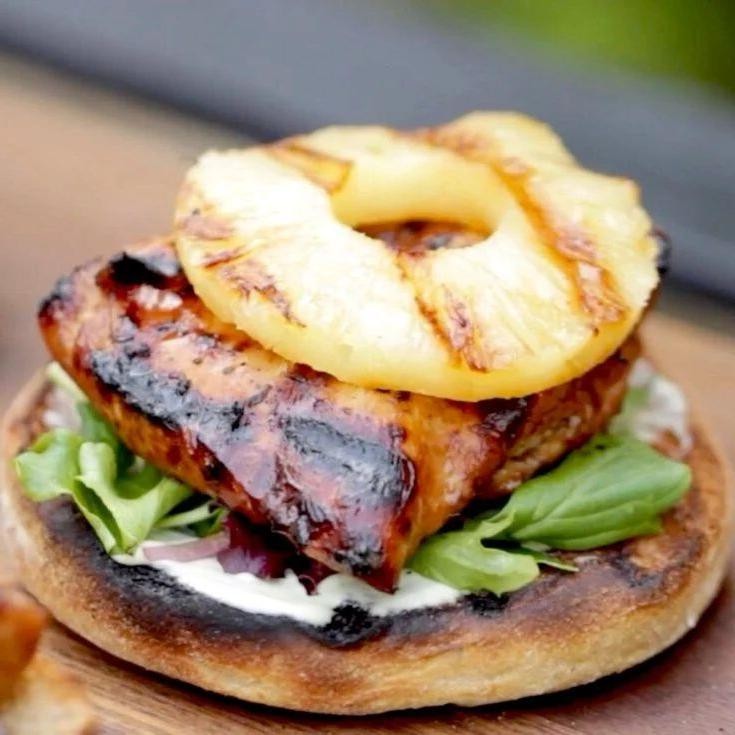 Pineapple Teriyaki BBQ Chicken Sandwich
