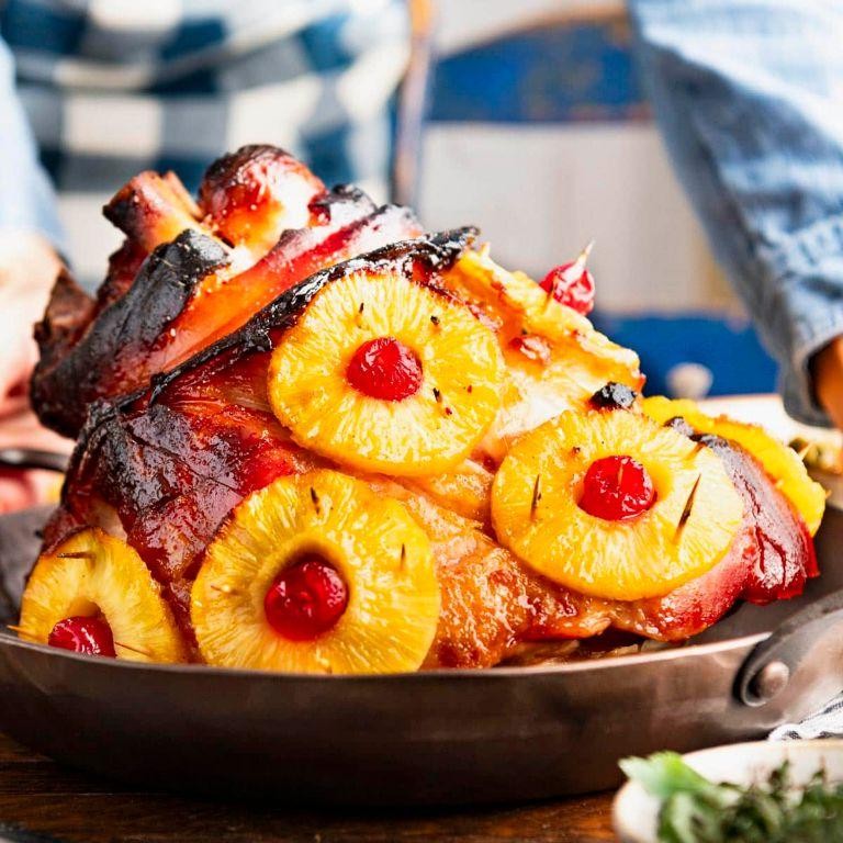 Pineapple Teriyaki Glazed Baked Ham