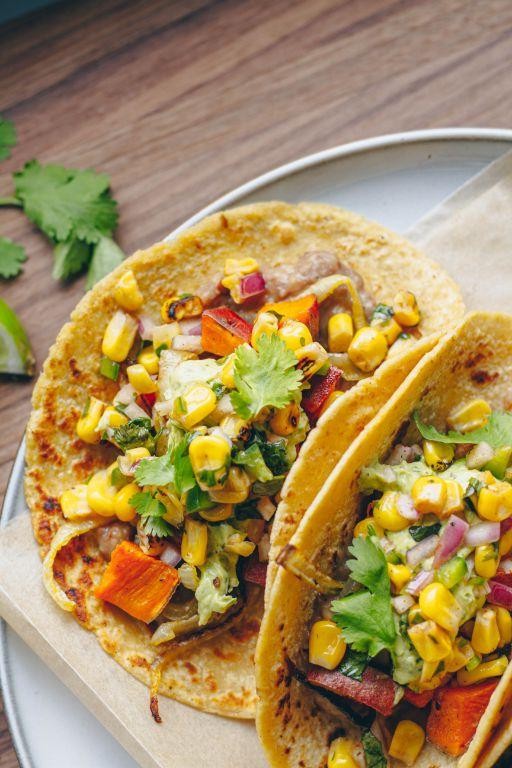 Pinto Bean and Corn Burrito with Lime Crema