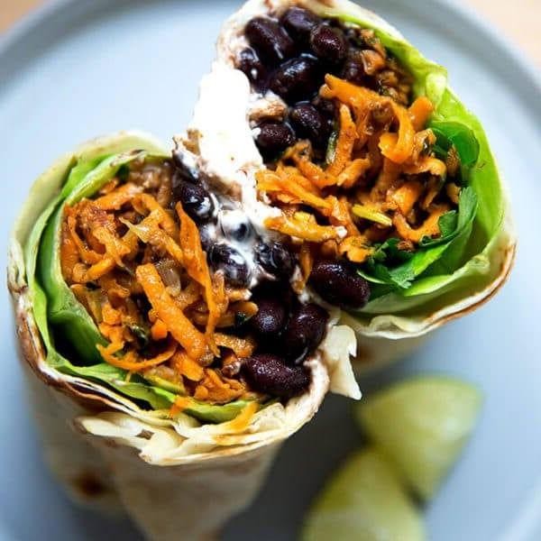 Pinto Bean and Sweet Potato Burrito