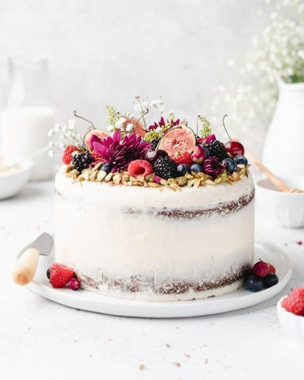 Pistachio Rosewater Birthday Cake