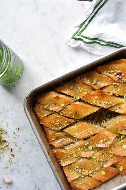 Pistachio and Orange Blossom Baklava