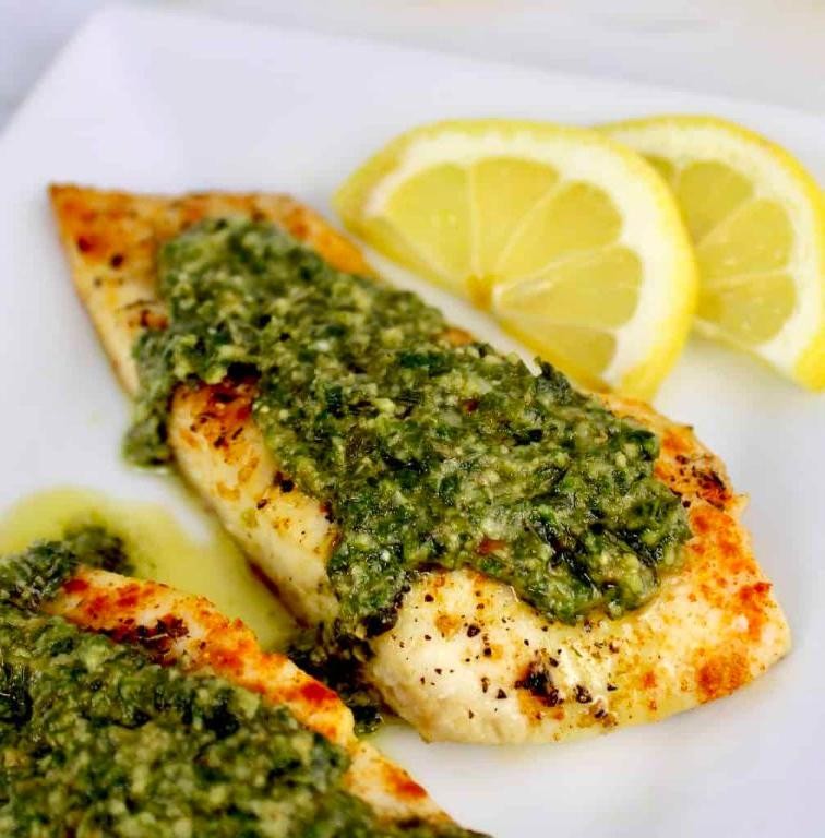 Pistou-Crusted Red Snapper