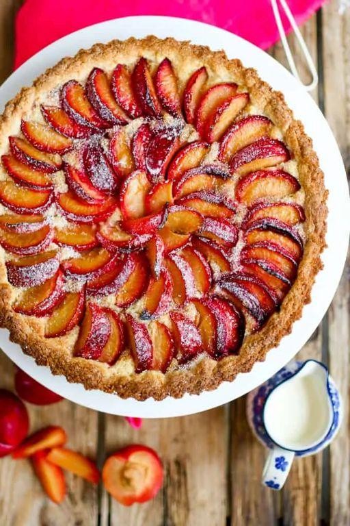 Plum and Almond Tart with Honey Drizzle