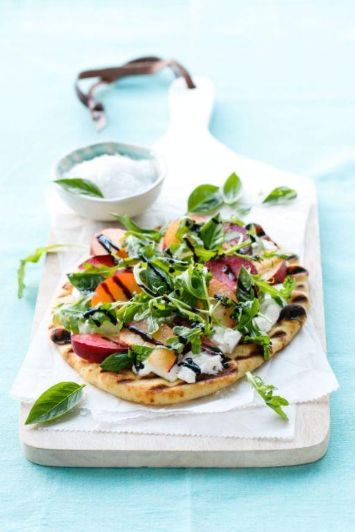 Plum and Red Onion Flatbread with Feta