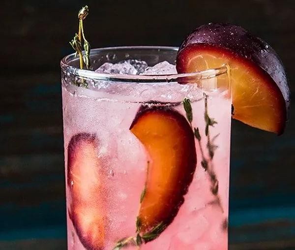 Plum and Thyme Infused Vodka Cocktail