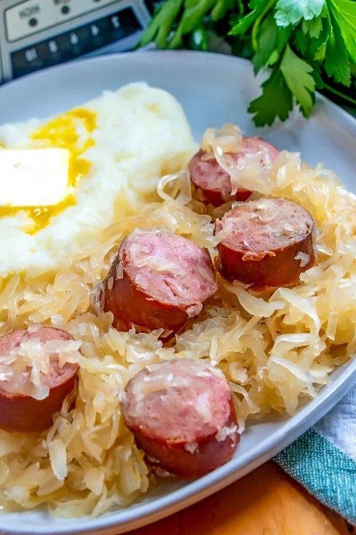 Polish Kapusta with Kielbasa and Sauerkraut