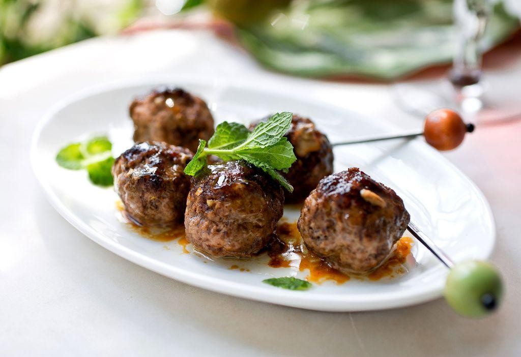 Pomegranate Glazed Meatballs