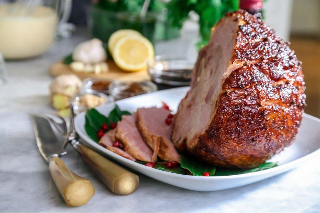 Pomegranate Molasses Baked Ham