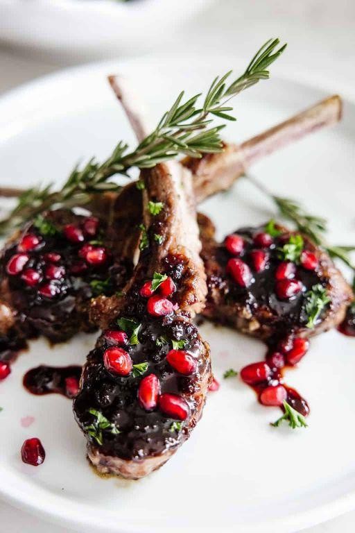 Pomegranate-Glazed Lamb Chops