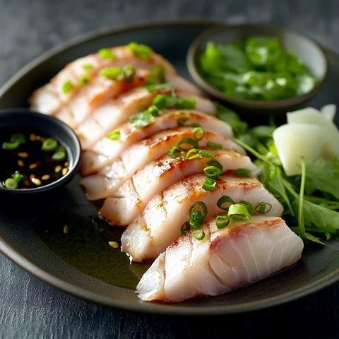 Pompano Sashimi with Wasabi and Soy