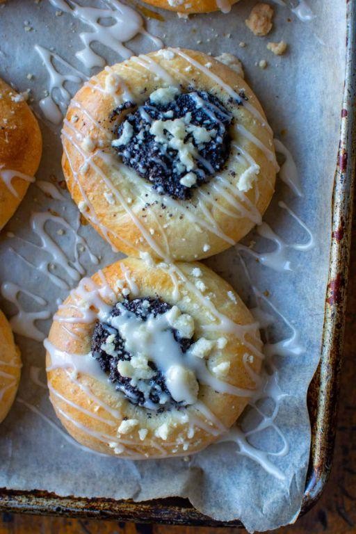 Poppy Seed Kolache with Sweet Glaze