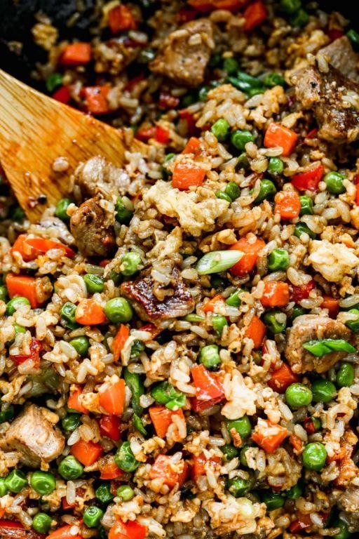 Pork Chop Fried Rice with Vegetables