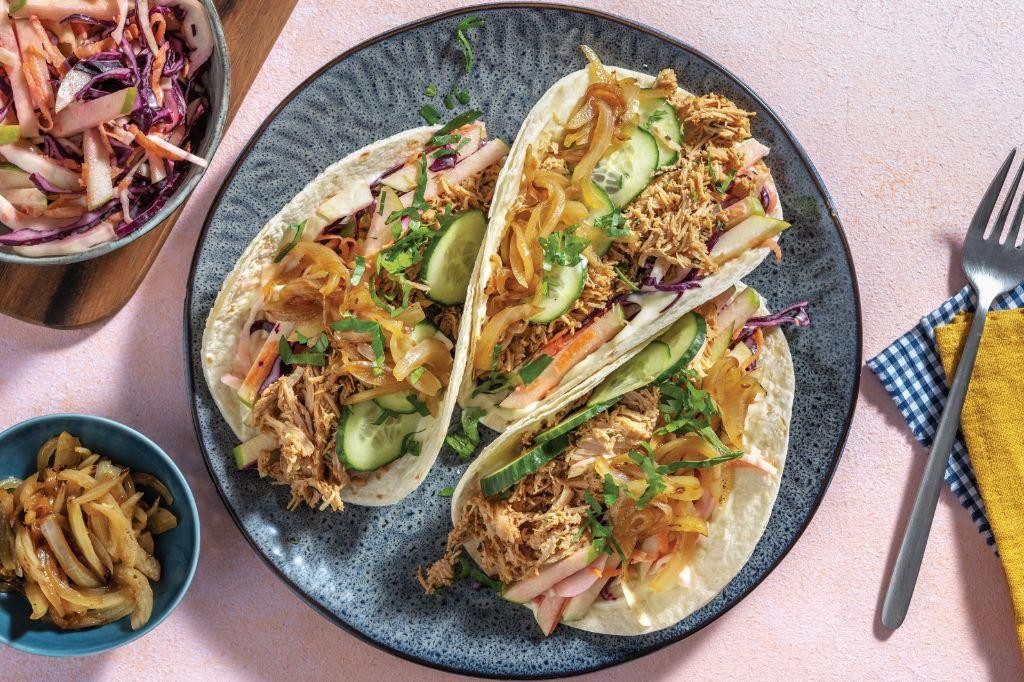 Pork Chop and Apple Tacos with Slaw