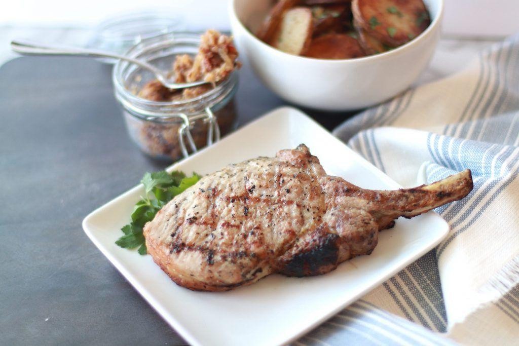 Pork Chops with Apple and Bacon Jam