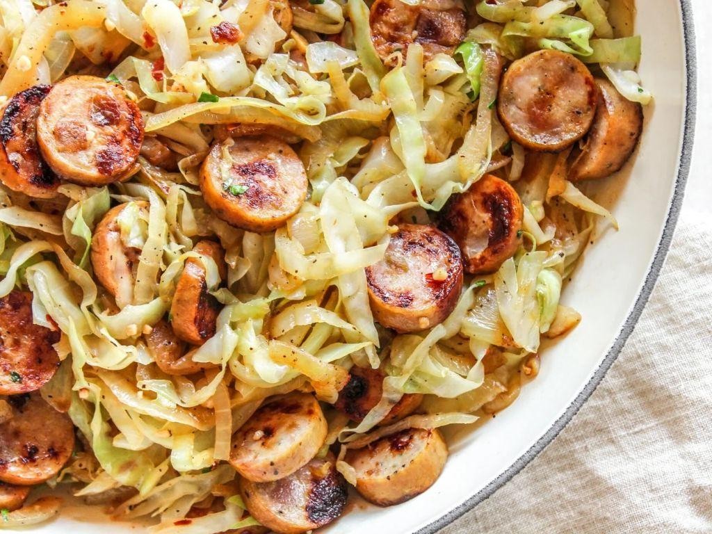 Pork Sausage and Cabbage Skillet