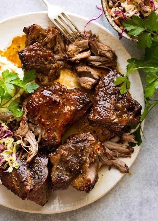Pork Shoulder Roast with Garlic Butter