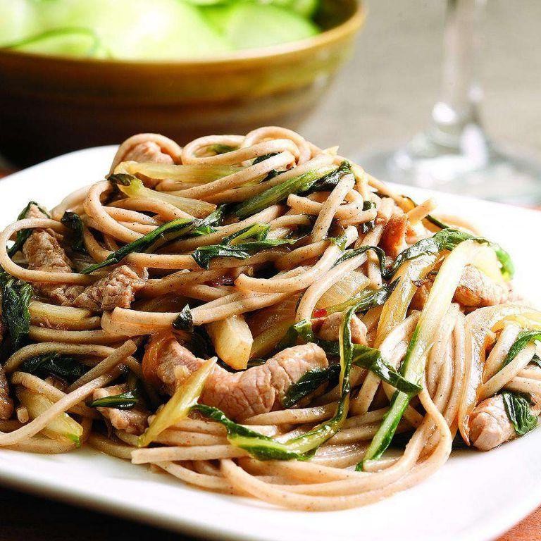 Pork and Bok Choy Yakisoba