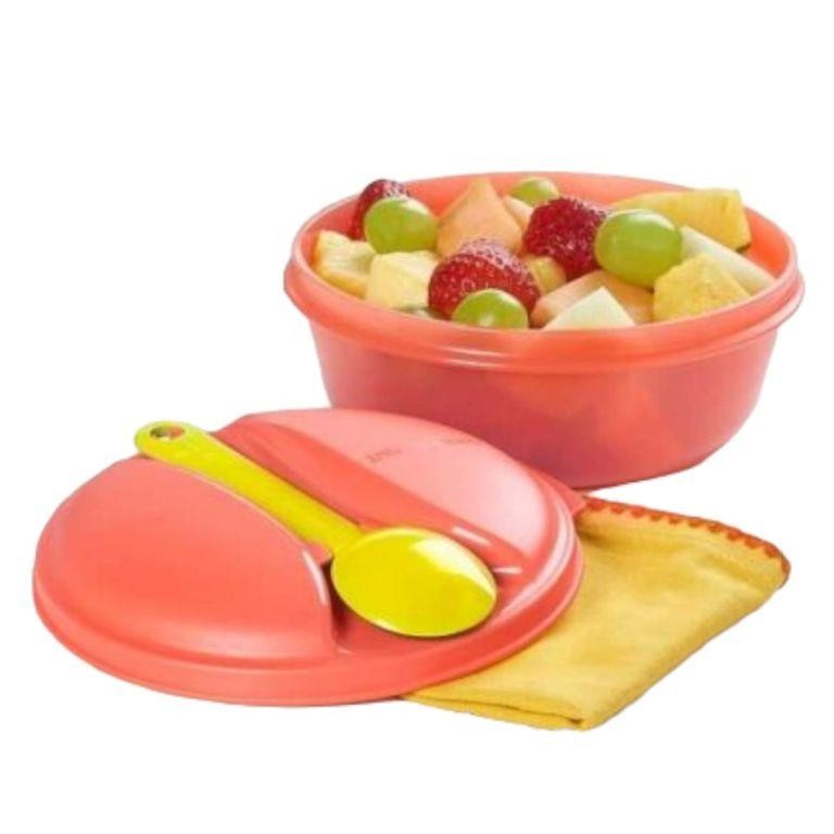 Portable fruit salad in Tupperware