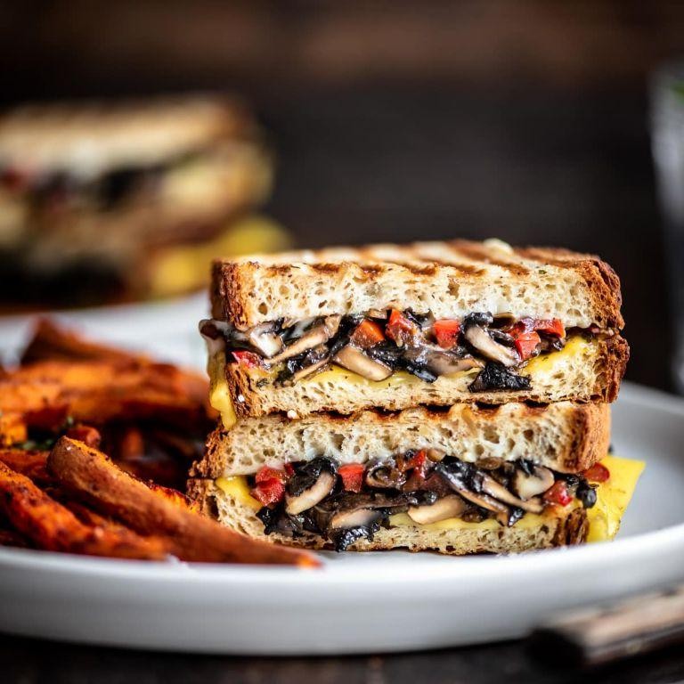 Portobello Mushroom and Swiss Panini